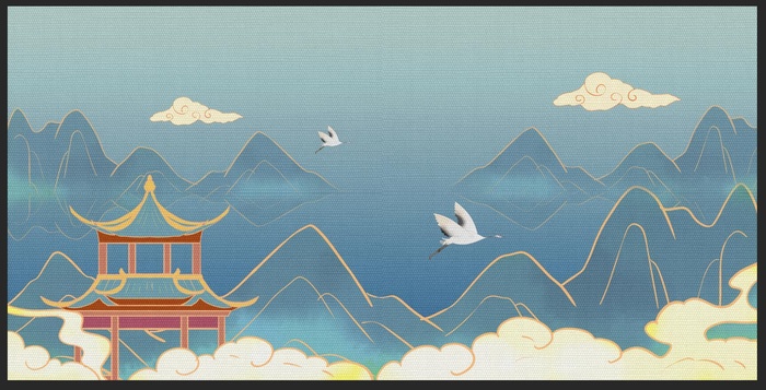 中式山水背景图片