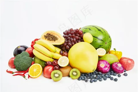 白底丰富水果果蔬 白底丰富水果果蔬