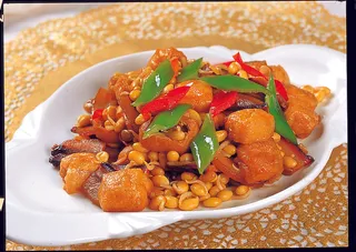 CXC06668油豆腐腊肉炒豆芽