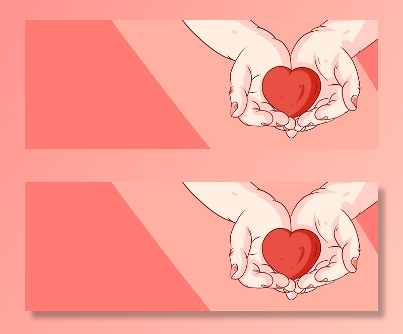 红色公益爱心慈善活动宣传海报展板背景图片PSD分层设计素材模板