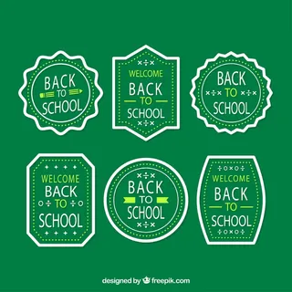 免抠返校标签矢量