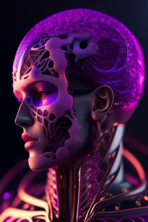 ai机器人人工大脑外星人插画