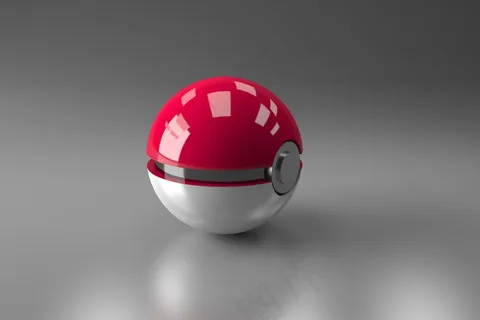 宠物精灵球3D模型设计 宠物精灵球3D模型设计
