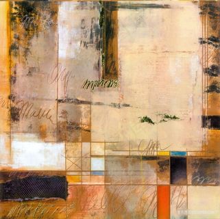 复古抽象几何艺术油画