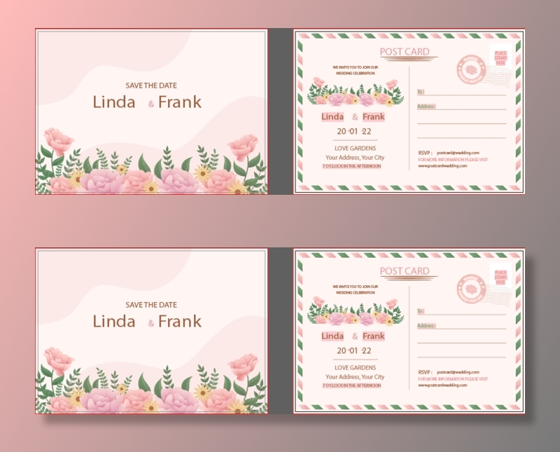 祝贺婚礼结婚邀请卡素材