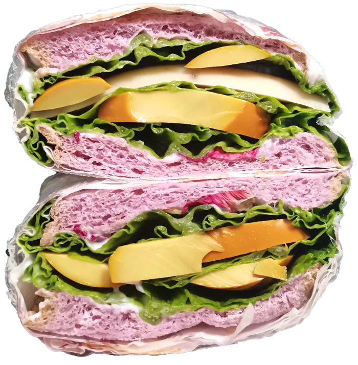 玫瑰吐司紫薯三明治免抠元素实物摄影素材psd模版下载