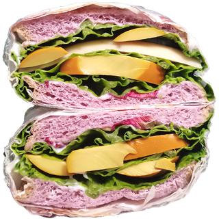 玫瑰吐司紫薯三明治免抠元素实物摄影素材