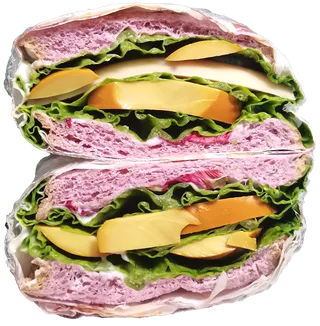 玫瑰吐司紫薯三明治免抠元素实物摄影素材