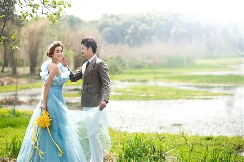 幸福恋人桃花园婚纱外拍写真样片