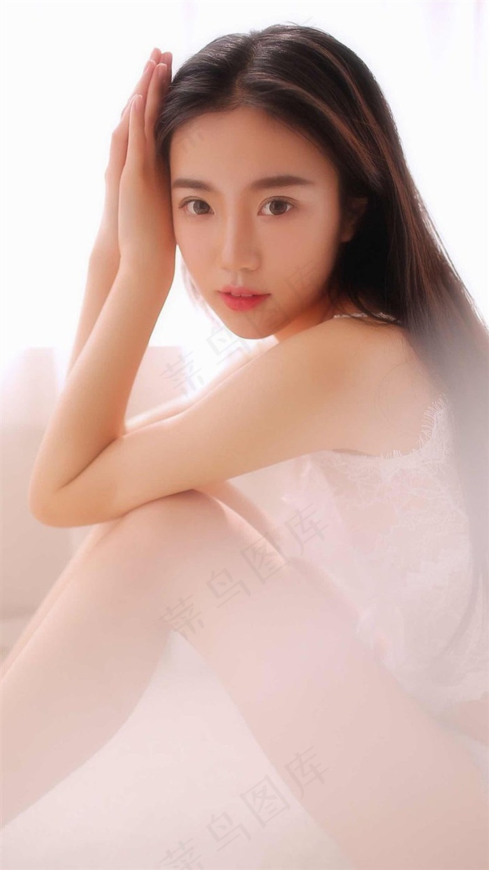 长发清纯美女高清手机壁纸图片