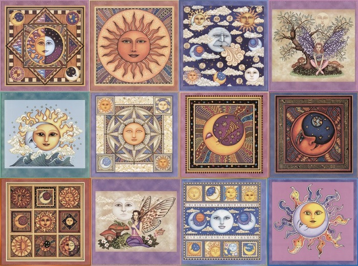 多款民族风天体艺术日历高清图案素材