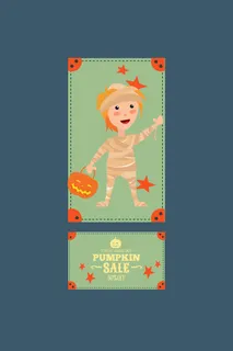 万圣节小鬼捣蛋儿童矢量插画扁平