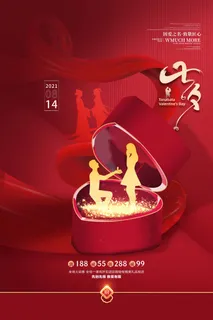 七夕情人节创意活动宣传海报图片