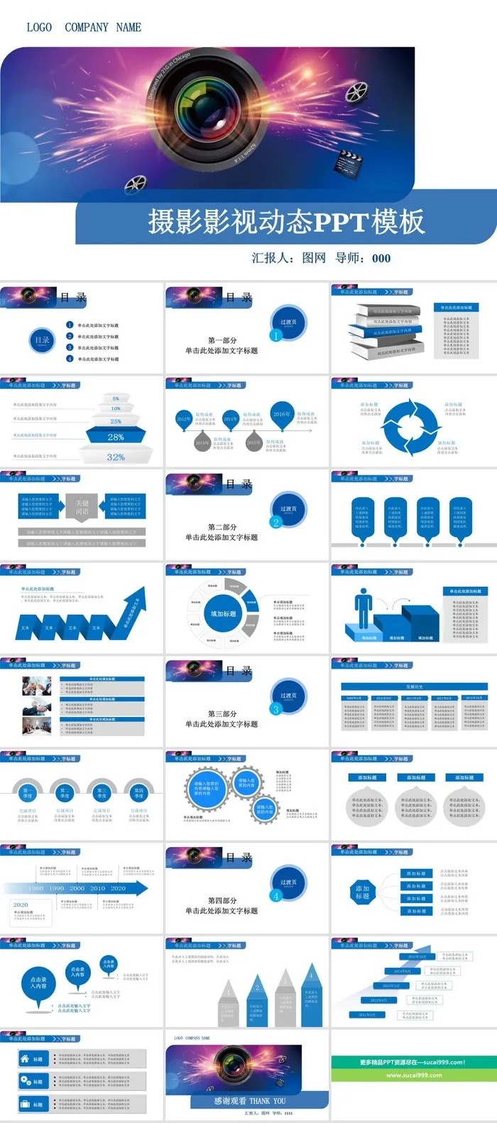 摄影照相机学习PPT模板ppt模版
