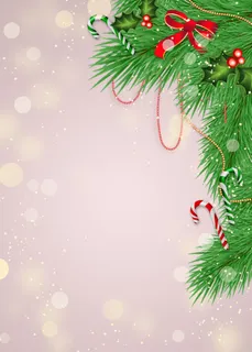 圣诞节松树粉色背景