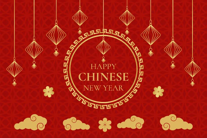 新年海报贺卡红包背景ai矢量模版下载