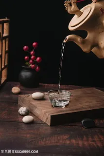 酒壶往杯子里倒酒