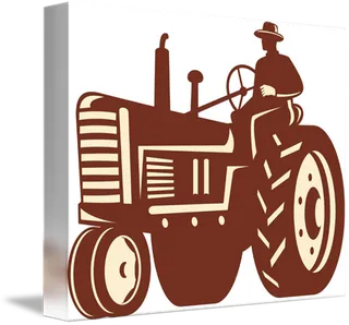 拖拉机剪影现代农业