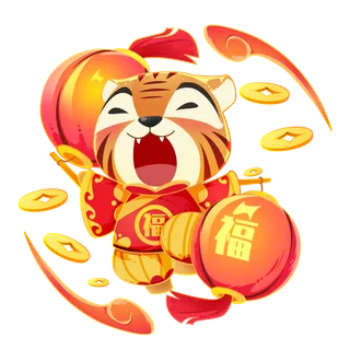 虎年大赛手绘原创元素单图主题