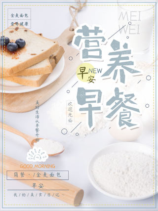 营养早餐海报