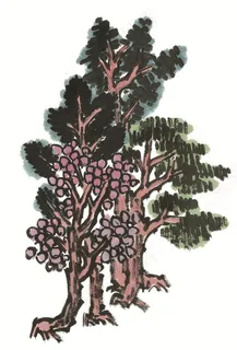 树木国画欣赏美图素材