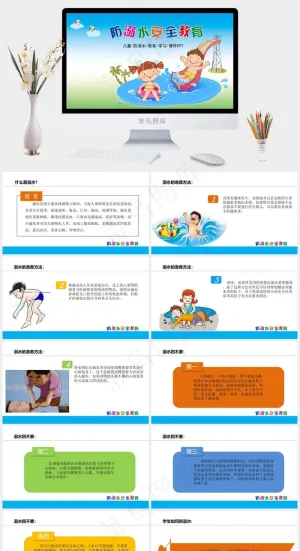 儿童安全教育ppt模板预览图