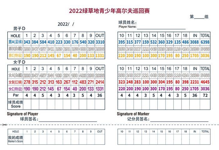 高尔夫-计分板、数字化、青少年、巡回赛ai矢量模版下载