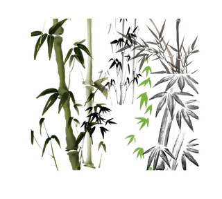 竹子水墨画中国风国画墨水书法竹子画