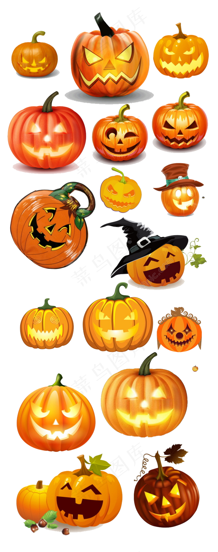 万圣节节日卡通素材南瓜合集