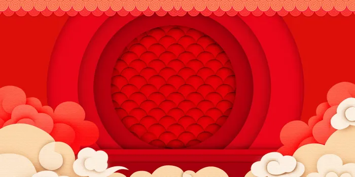 2022虎年新年春节卡通模板喜庆节日背景psd模版下载