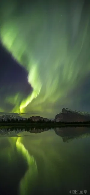 绿色极光壁纸图片