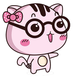 卡通眼镜小猫咪可爱