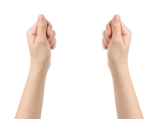 手势双手握拳免抠png