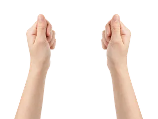 手势双手握拳免抠png