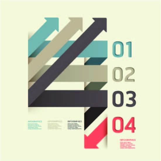 免抠动感箭头数字标签679