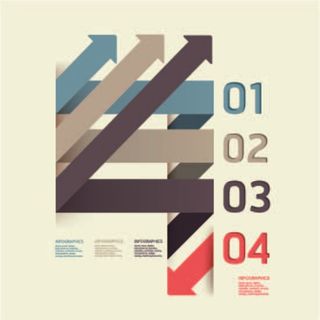 免抠动感箭头数字标签679