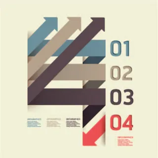 免抠动感箭头数字标签679