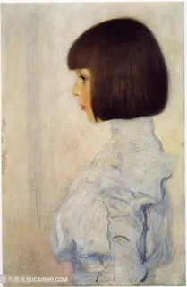 克里姆特油画女孩侧身装饰画 克里姆特油画女孩侧身装饰画