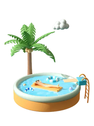夏季游泳池素材