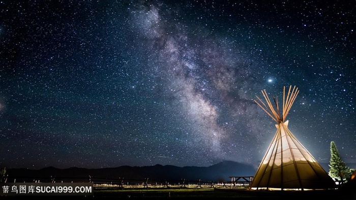 木制帐篷户外野营运动图片