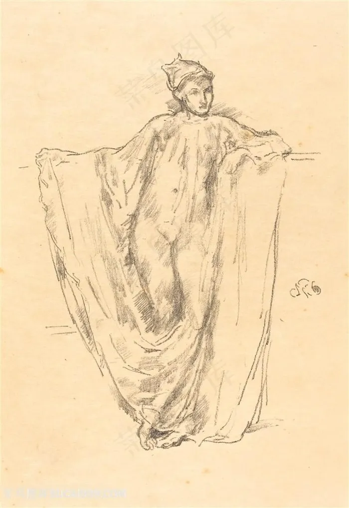 惠斯勒素描女性