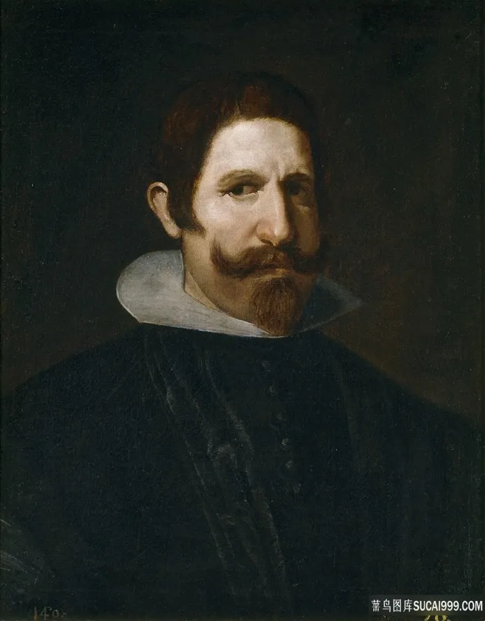 胡须男肖像艺术油画