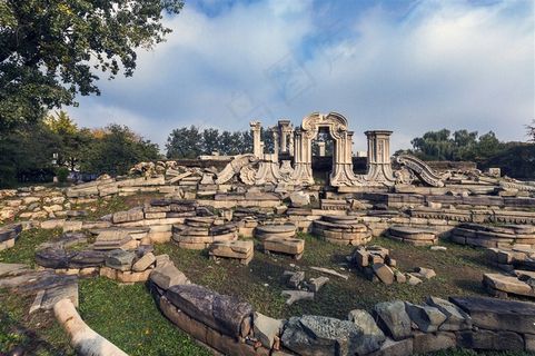 北京圆明园遗址公园素材