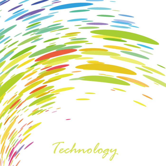 彩色卡通椭圆形科技kv主视觉