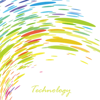 彩色卡通椭圆形科技kv主视觉