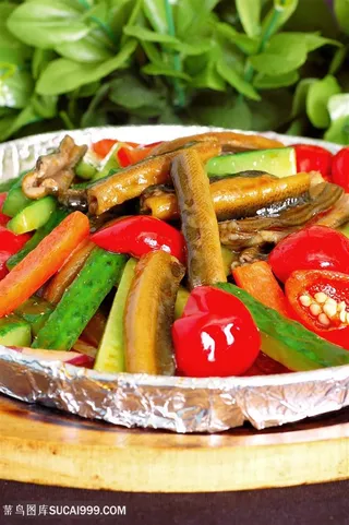 风味土鳝中华美食摄影图