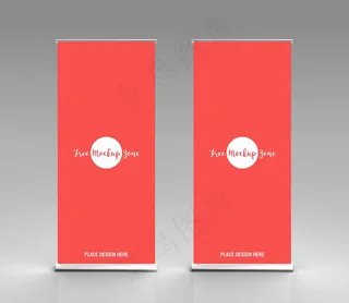 易拉宝样机 易拉宝效果图