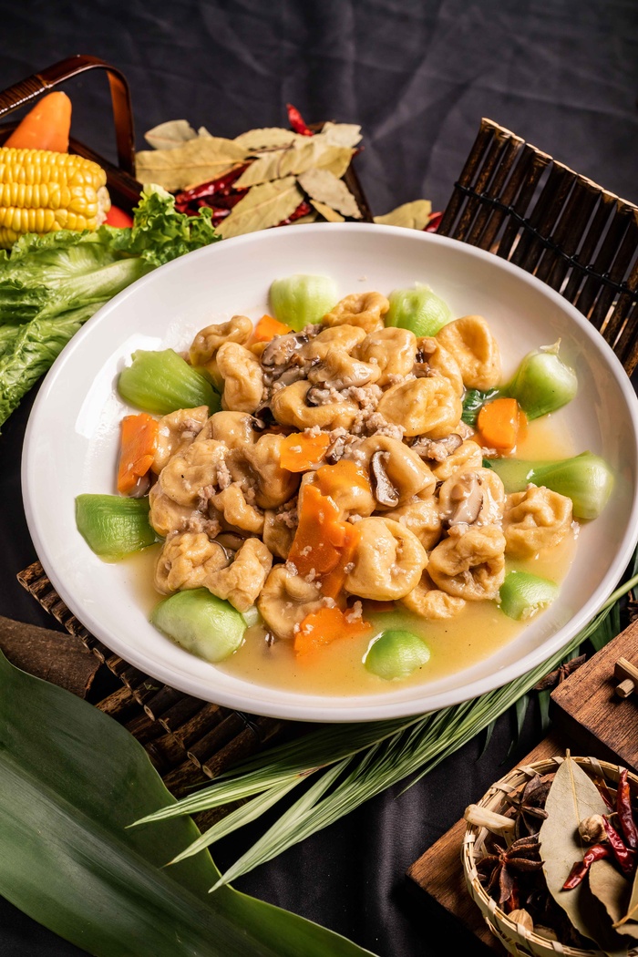 中式豆腐美食摄影图