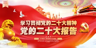 学习贯彻党的二十大报告精神二十大党建展板