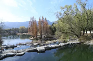 湖 草坪 蓝天 乡村 风景 摄影 旅游摄影 国内旅游 
